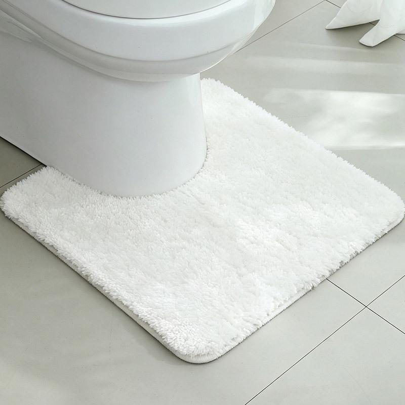 Toilet Absorbent Floor Mat Bathroom Toilet U-Shaped Mat Toilet Entrance Door Non-Slip Foot Pad Toilet Carpet