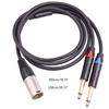 TRS 1/4 Inch To XLR Cable XLR 3-Pin Male To Dual Quarter Inch Male XLR To Jack 6.35mm TRS Signal Interconnect Cord