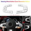 Chrome Car Steering Wheel Switch Button Cover Trim For BMW 5 X3 G30 G38 G01 2018- Interior Inner Auto Para Sticker Carro Set