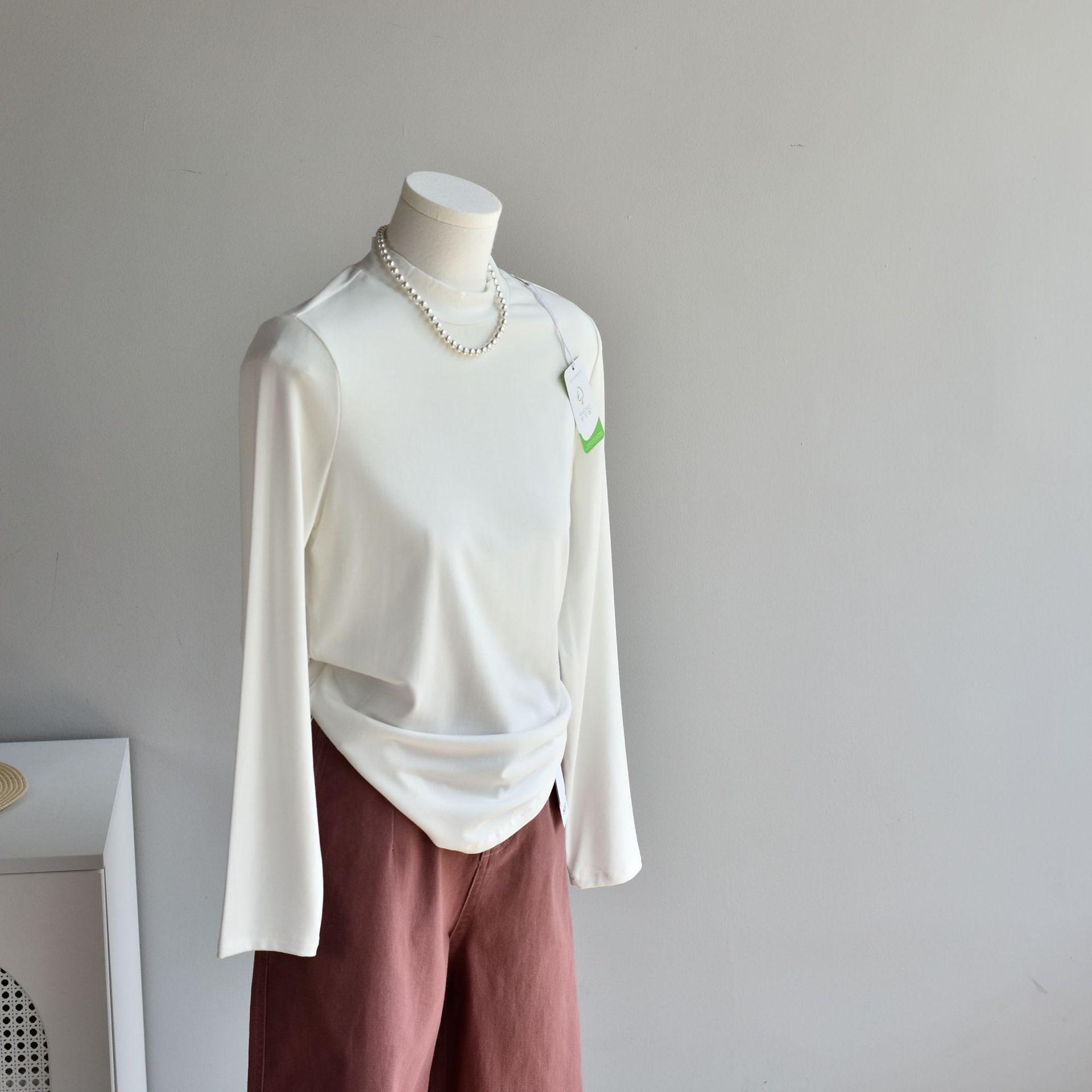 

Женская повседневная футболка Youkesi с длинными рукавами и круглым вырезом на осень/зиму XL (Weight 100-120 Jin)