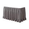 Table Skirt with Hook and Loop Fastening, Plaid Ruffle Design for Wedding Party Hotel Decoration