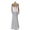 New Fashion Solid Color Sexy Tight One-shoulder Sleeve Long Dress for Party - Women's Private Wear Aristocratic Style Evening Gown