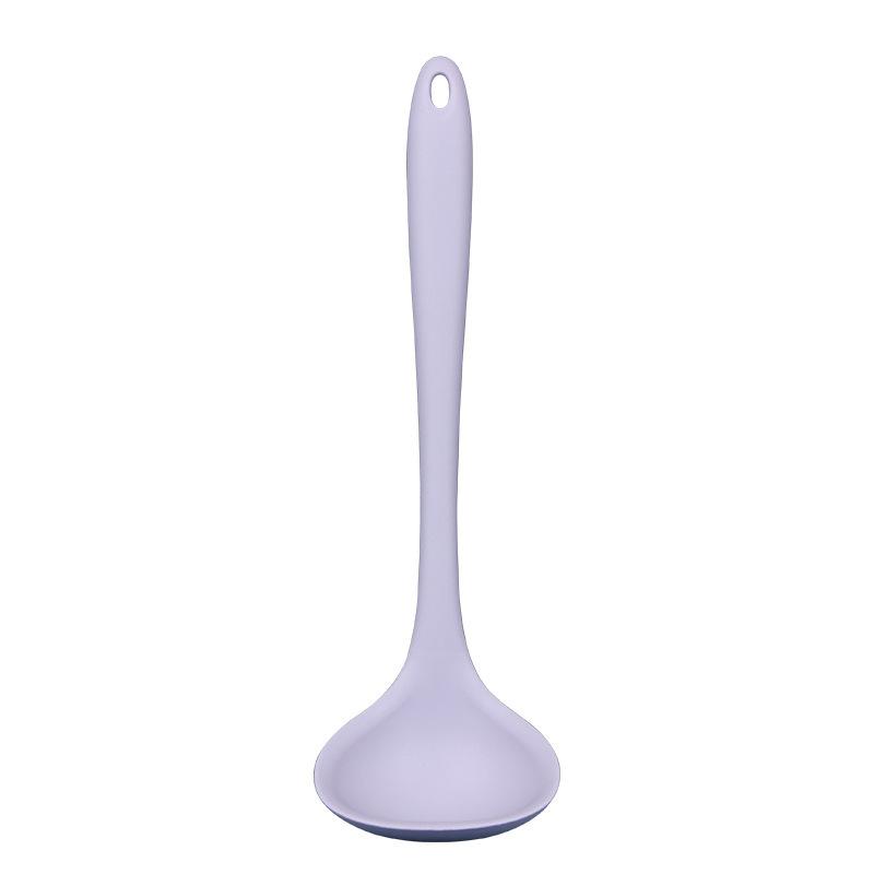 1pc Long Handle Silicone Soup Spoon Ramen Noodles Tablespoons Hot Pot Porridge Ladle Kawaii Japanese Kitchen Utensils