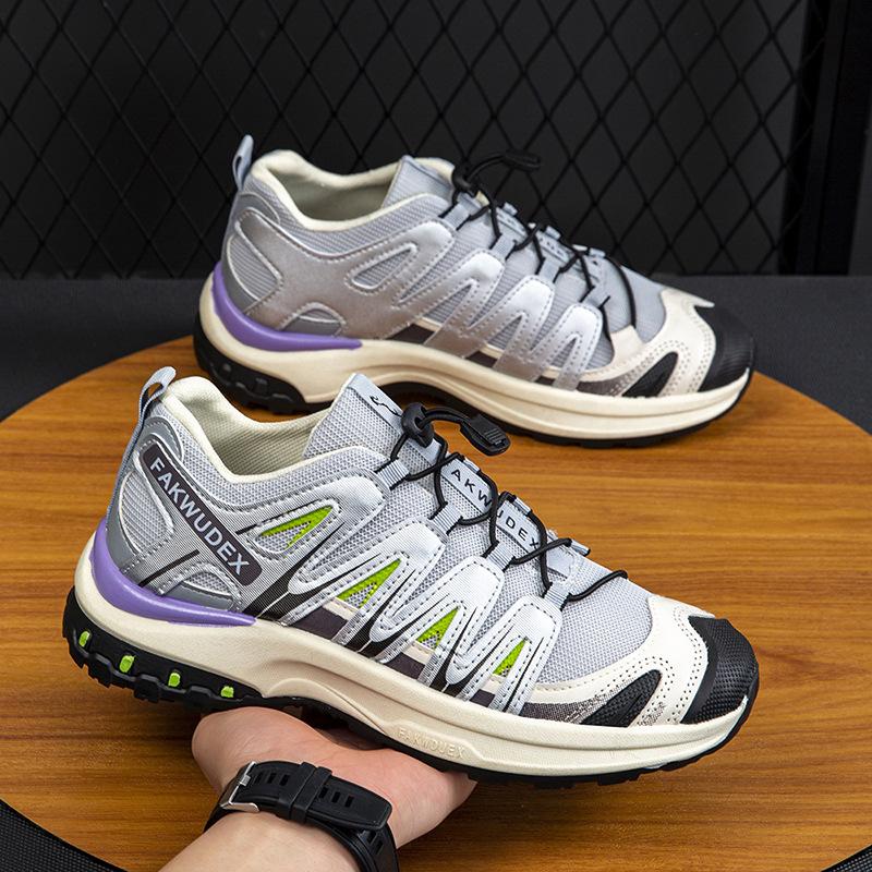 

Hiking shoes new fashion Korean version tide with platform dad shoes outdoor sports comfortable breathable casual shoes 39 серебряный