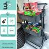 Lask Carbon Steel Multi-Layer Movable Kitchen & Bathroom Storage Trolley
