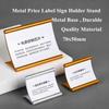Aluminum Alloy Desktop Price Tag Stand Pull-out Label Display Stand Table Sign Holder  Restaurant