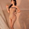 Transparent Fishnet Women Bodystockings Sexy Lingerie Open Crotch  Bodysuit Erotic Crotchless Sling Black Exotic Costumes