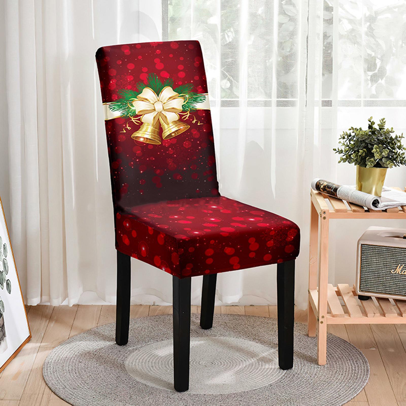 

6Pcs Thick Chair Back Cover Washable Decorative Chair Sleeve Dust Proof Xmas Pattern Elastic Slipcover for Festival Decoration China Mainland