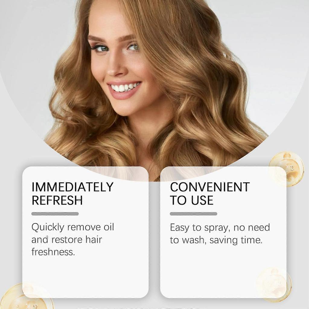 No-rinse dry hair spray easily cleans hair and controls oil to keep hair fresh and fluffy spray 100ml
