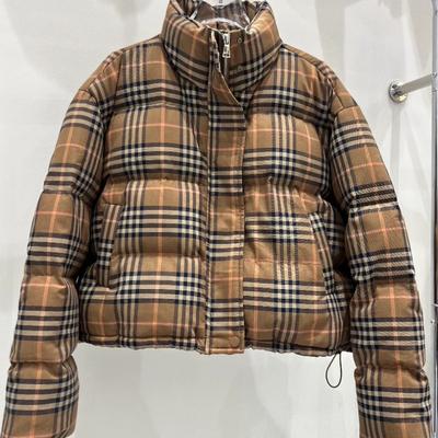 Winter New Korean Style Plaid Short Bread Coat Thickened Short Cotton Coat for Women