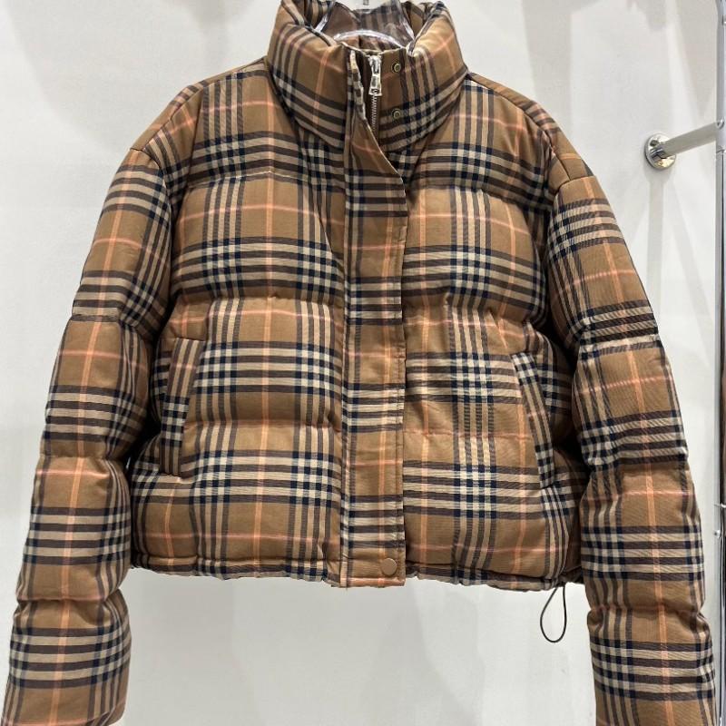 Winter Neu Koreanischer Stil Karomantel Kurzmantel Verdickter Kurzer Baumwollmantel für Damen