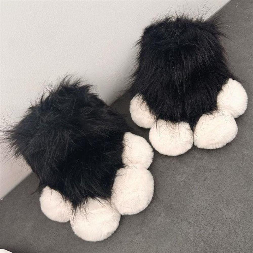 Cartoon Plush Cat Paw Gloves Fursuit Kigurumi Cosplay Props Cute Cat Claw Mittens  Gifts
