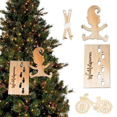 Christmas Symbols Family Protection Gnomes Christmas Gnome Footprints Stencil Set for Window Floor Decor Wooden for Holiday