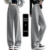 2025 Korean Fashion Women's Slimming High-Waisted Straight-Leg Pants for Autumn/Winter