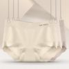 Skin Friendly Panties High Elasticity Plus Size Luxury Silk Traceless Underwear Women's Lightweight Mid Waist Briefs