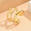 European Dark Style Adjustable Stainless Steel Open Ring for Women