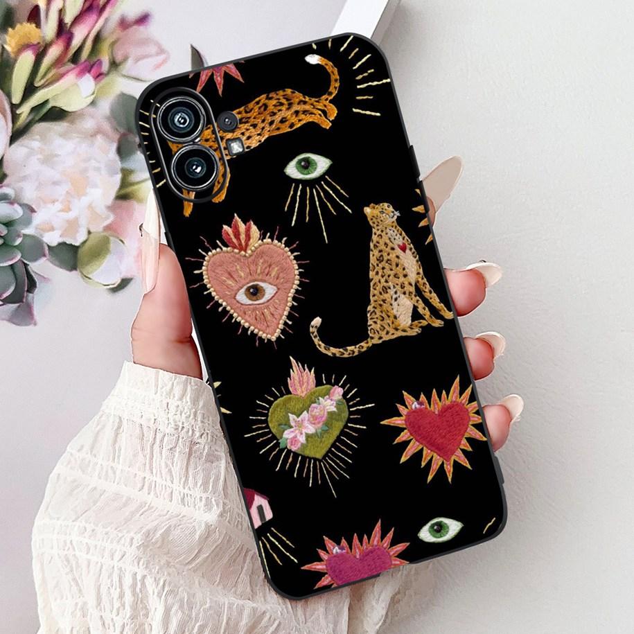 Phone Case 6.55" For Nothing Phone (1) One 1 A063 Soft Black Silicone Shockproof Back Cover For Nothing Phone1 Cartoon Funda New