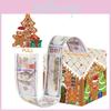 House Man Gingerbread Pattern Paper Gift Box Christmas Celebration Decor Props