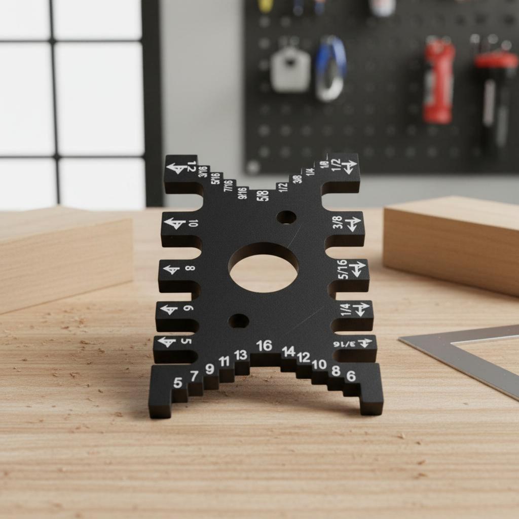 Table Saw Height Gauge Aluminum Alloy Table Saw Gauge Sturdy Precise Measuring for Woodworkers