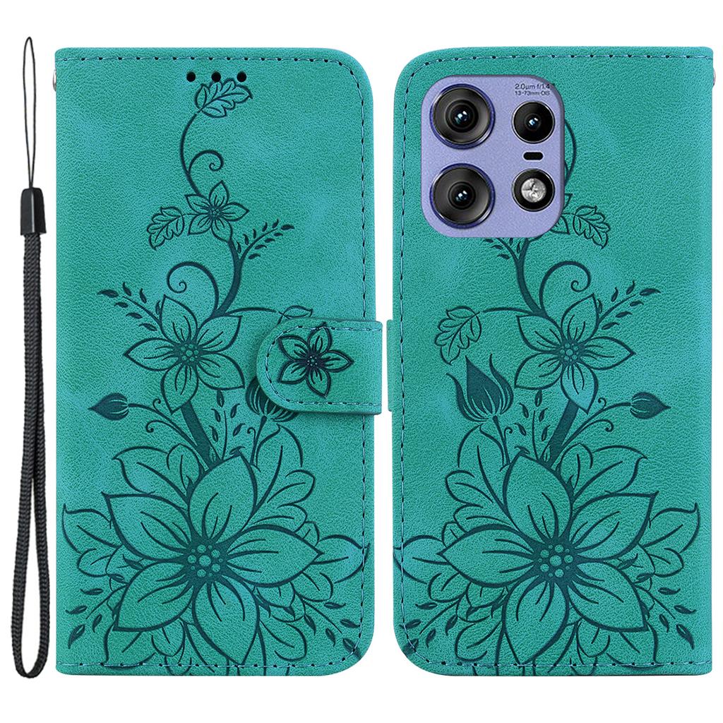 For Motorola Edge 50 5G/Edge 50 Pro 5G Case Wallet Stand Flower Imprinted Leather Cover