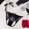 Flowers Bowknot Lace Panties G-String Big Bow Underpants Fashion Thong for Women  Hotel