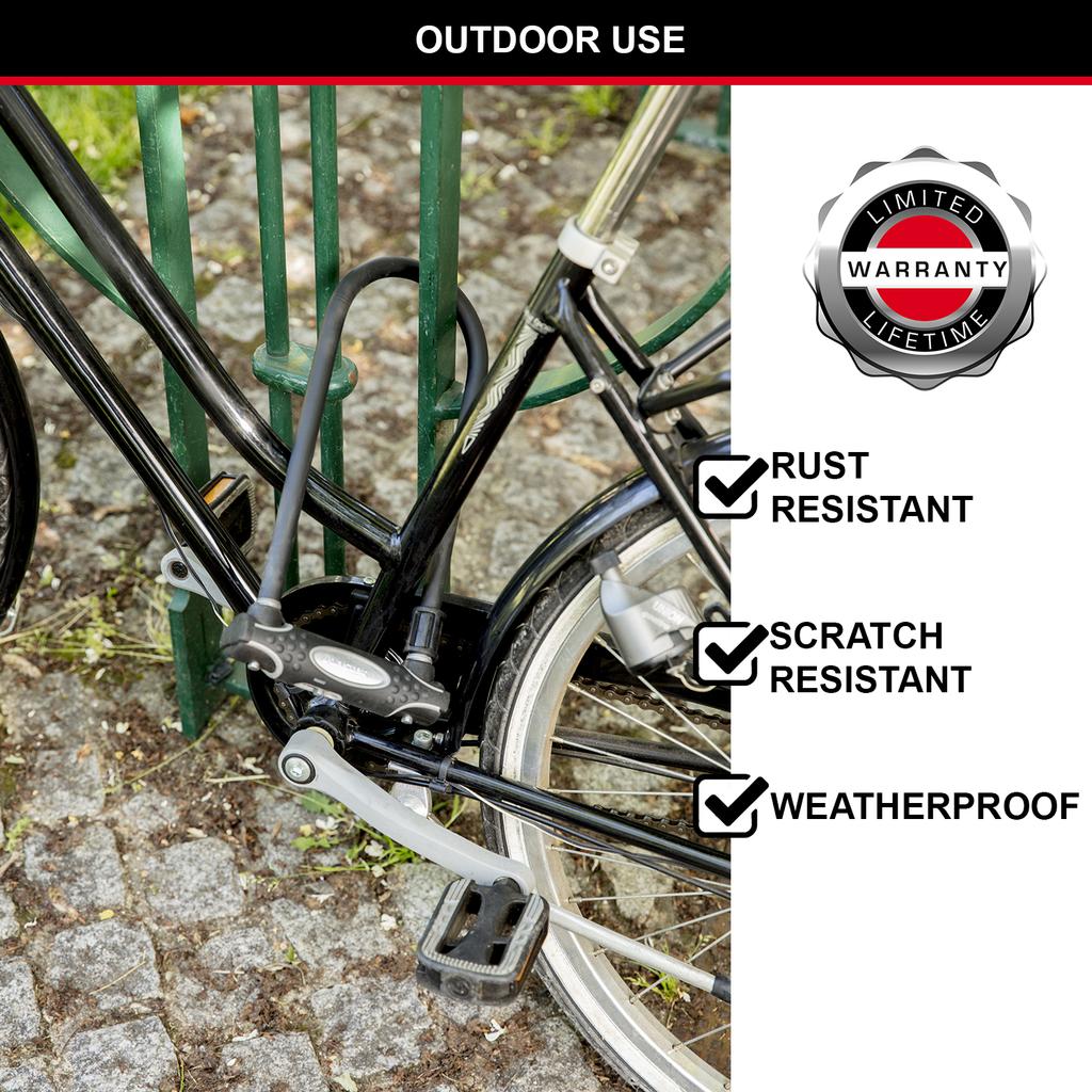 Master Lock Sold Secure Bike D Lock, Key, 280 x 110 mm