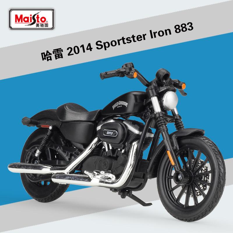 Maisto 1:18 Harley Davidson Sportster Iron 883 Leichtmetall Motorradmodell Druckguss Metall Straßen-Sportmotorradmodell Kinderspielzeug Geschenk