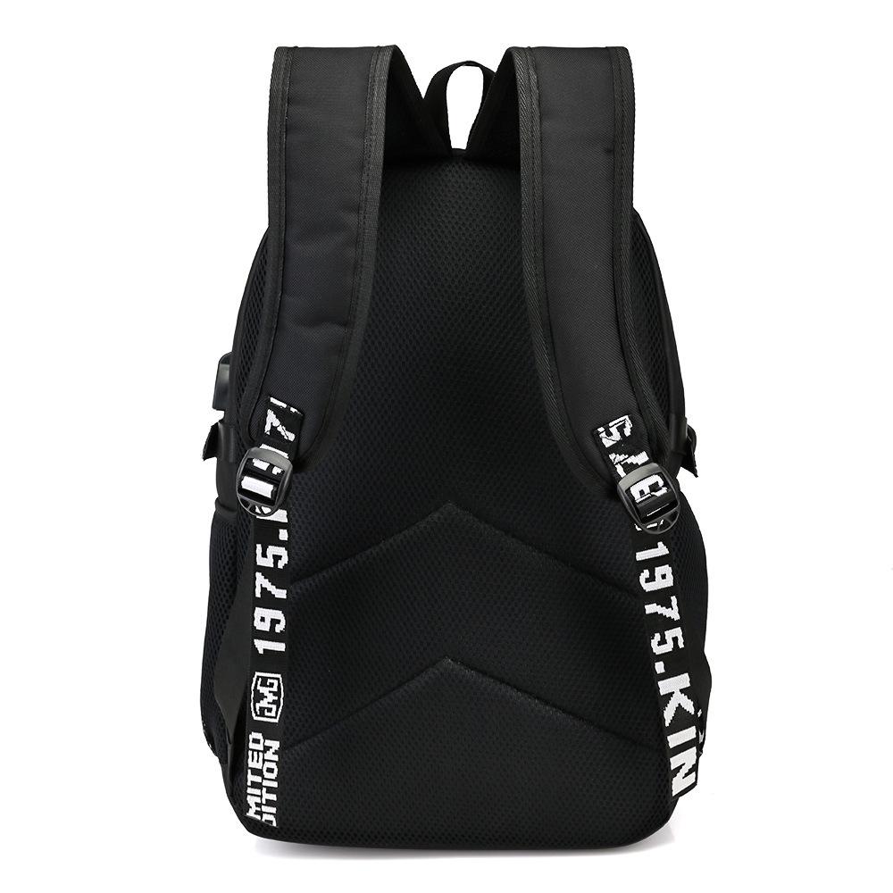 New Oxford cloth fashion backpack USB interface multifunctional backpack outdoor leisure student schoolbag