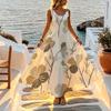 Lightweight Flowy Sleeveless Maxi Dress,Minimalist Summer Beach Vacation Dress,Elegant Versatile for Casual Daily Wear