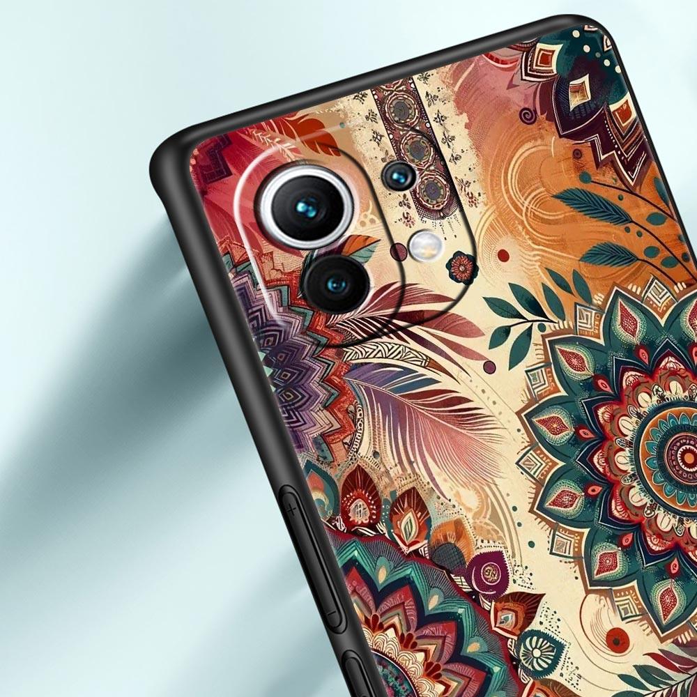 Indian Pattern Mandala Phone Case Cover for Xiaomi Mi 17 15 14 13 12 11 Ultra 15T 14T 13T 12T 11T Pro Lite 5G Soft TPU Shell Bag