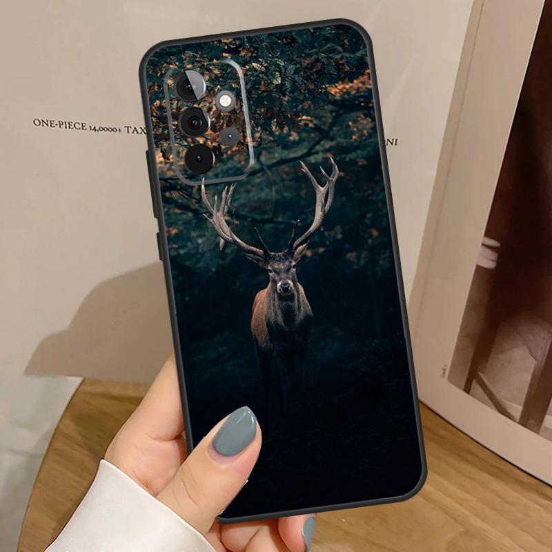 Animal Deer Case For Samsung Galaxy A33 A53 A13 A54 A34 A14 A56 A36 A16 A06 A12 A32 A52 A35 A17 A15 A55