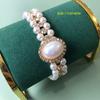 Western Retro Mapei Pearl Necklace Stud Earrings Set Hepburn Style Accessories Cheongsam Dress Neck Chain Women