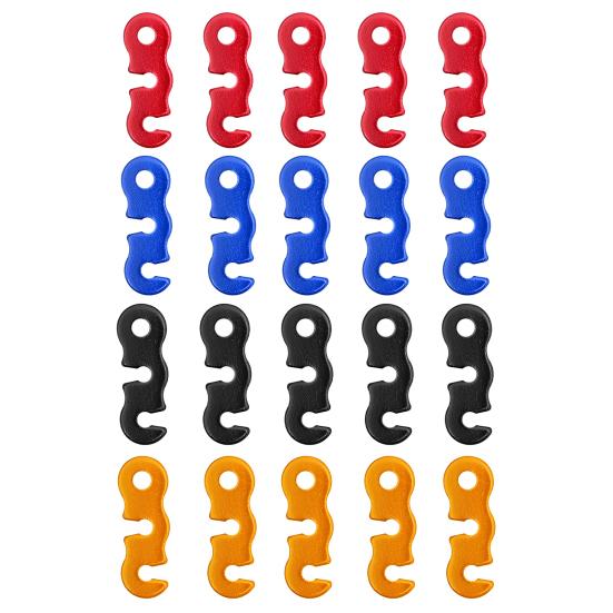 20/48/80/100Pcs Aluminum Alloy Guyline Cord Adjuster Tent Tensioner Heavy Duty Outdoor Camping Hiking Backpacking Tent Wind Rope Buckle