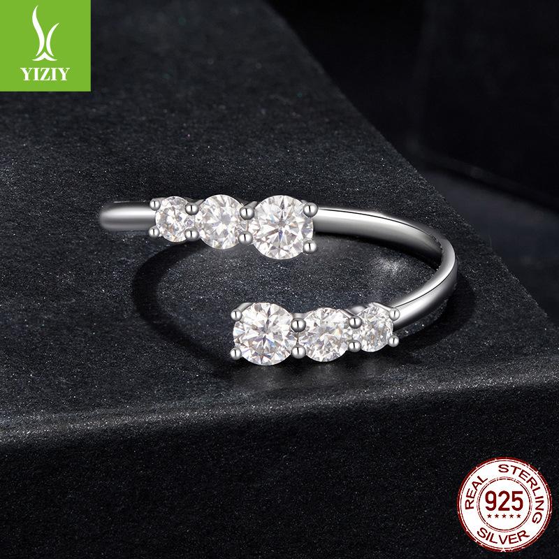 Glänzender Mozzarella Diamantring Spot Klassisches Temperament Moissanit Schmuck