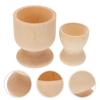 12 Stück Holz-Eierbecher Kinder DIY Halter Graffiti Tassenständer Frühstück Küche Geschirrset Holz-Eierbecher DIY Ständer Eierablage