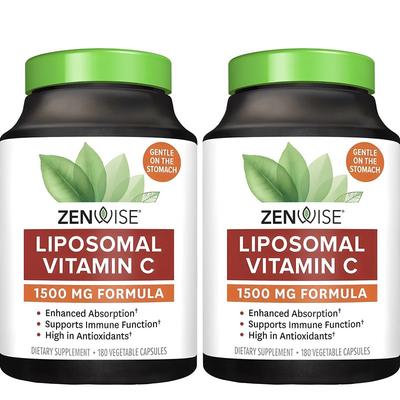Zenwise Witamina C Liposomalna 1500mg Kapsułka Wegetariańska, 180 tabletek, 2 sztuki