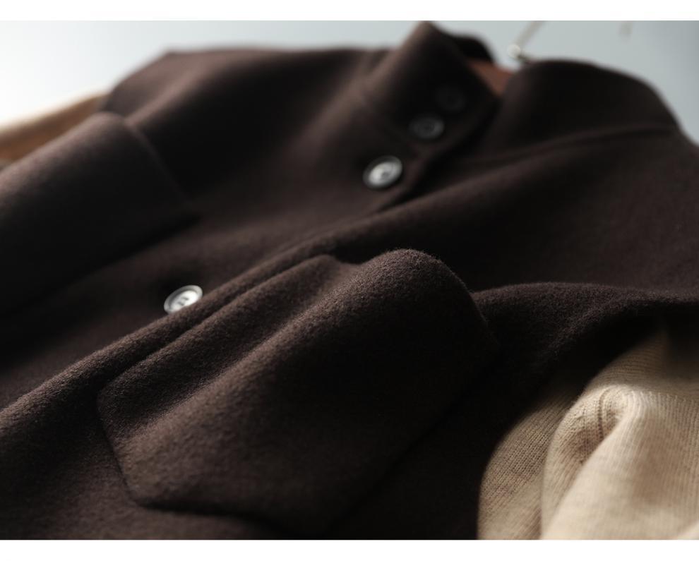 Jednokolorowa damska wełniana kamizelka - styl japoński i koreański