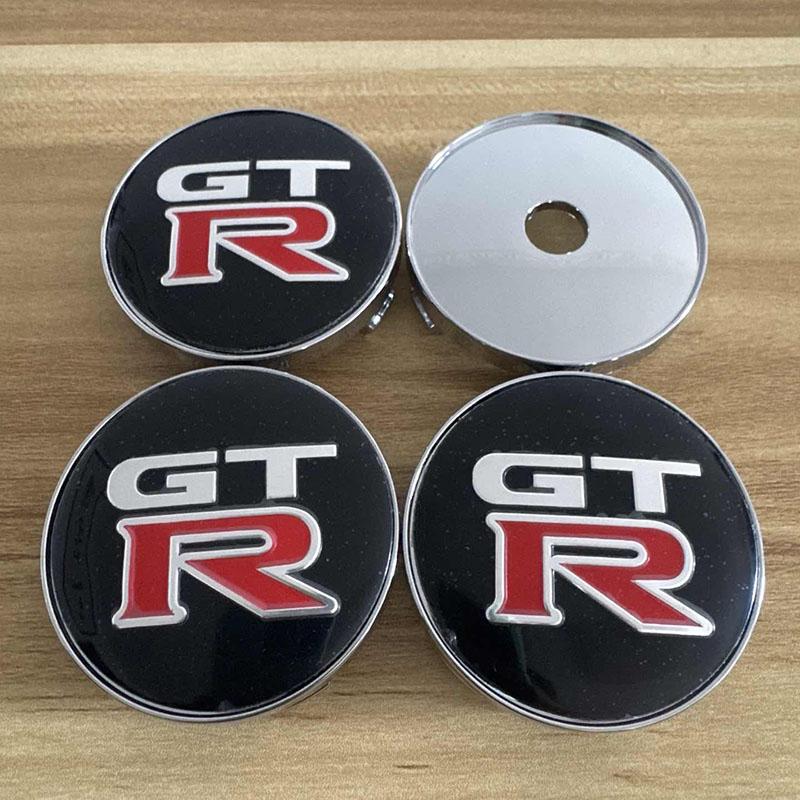 4PCS Universal 56mm 60mm Car Wheel Center Cover Sticker Universal Rim Hub Caps for GTR Emblem Qashqai Sylphy X-Trail Sunny Tiida