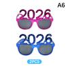 2026 Číslo Okuliare Šťastný Rok Okuliare Diamantové Trblietavé Slnečné Okuliare Cosplay Rekvizita Vianočná Párty Dekorácia Smiešne Okuliare