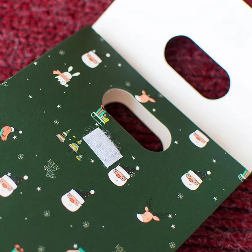 3Pcs New S/M/L Xmas Gift Box Flip Cover Paper Wrapping Paper Bag Candy Pack Bag Christmas