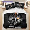 Elegante Biancheria da Letto Personalizzata per la Cultura delle Moto(1 * copripiumino + 2 * federa, senza nucleo) Set biancheria da letto Regalo di Natale per compleanno Morbido e confortevole