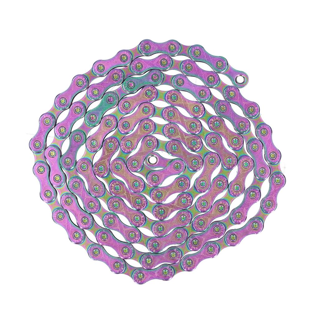 10 Speed Colorful Bicycle Chain MTB Road Bike Ultralight Rainbow Chain with Magic Buckle