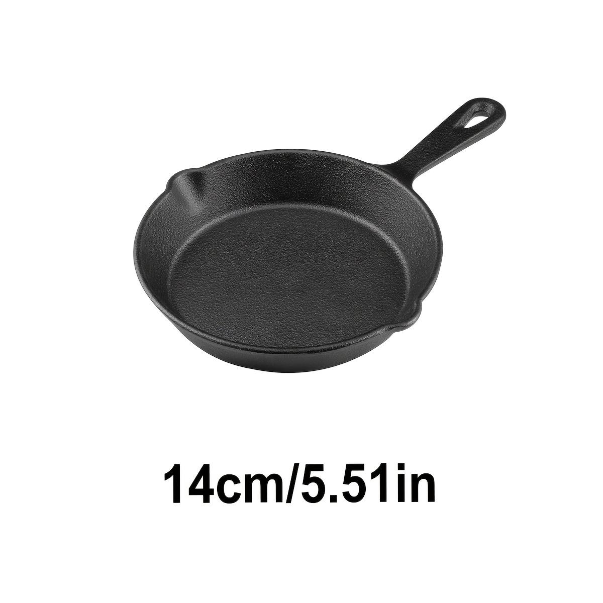 

D5 Kitchen Saute Fry Pan, Cast Iron Frying Pan with Heat-Resistant Handle, Pre-Seasoned Pan Cookware for Frying, Saute, Cooking 16cm-25cm
