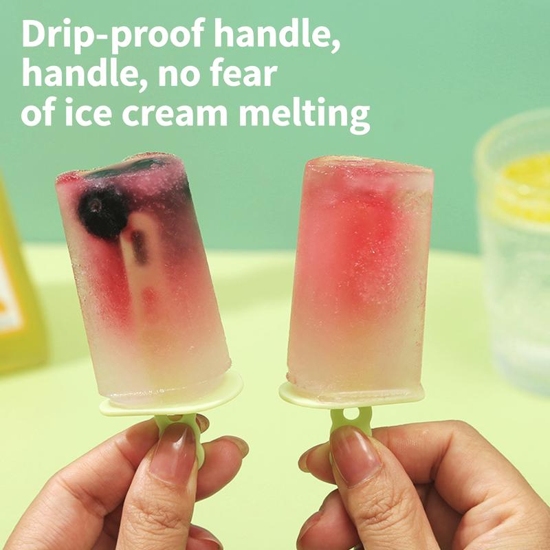 8 Holes Easy Release Ice Molds, Diy Popsicle Maker With Quick Freezing Technology For Home Ice Bars, Homemade Ice Cream Mold
