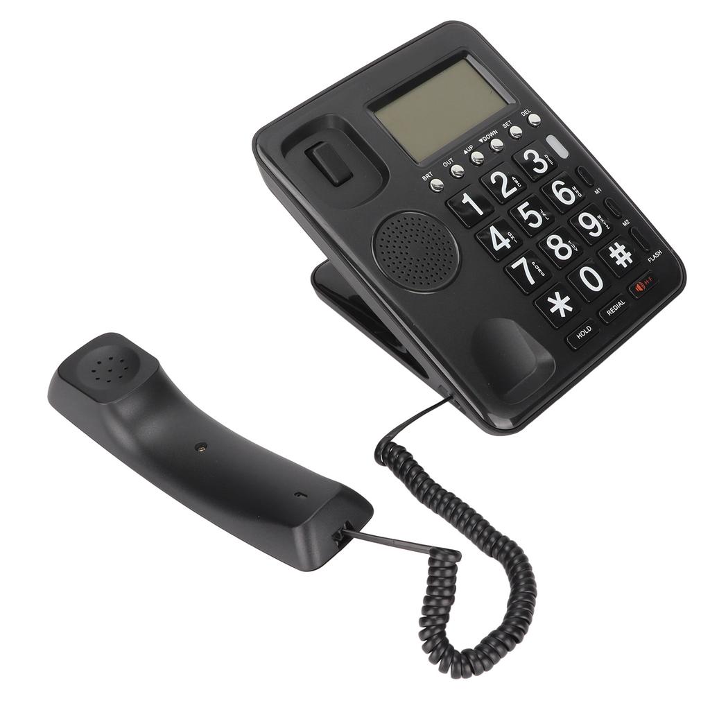 KX T719CID Corded Phone Classical Big Button Hands Free Call Desk Phone with Caller ID Display for Home Hotel