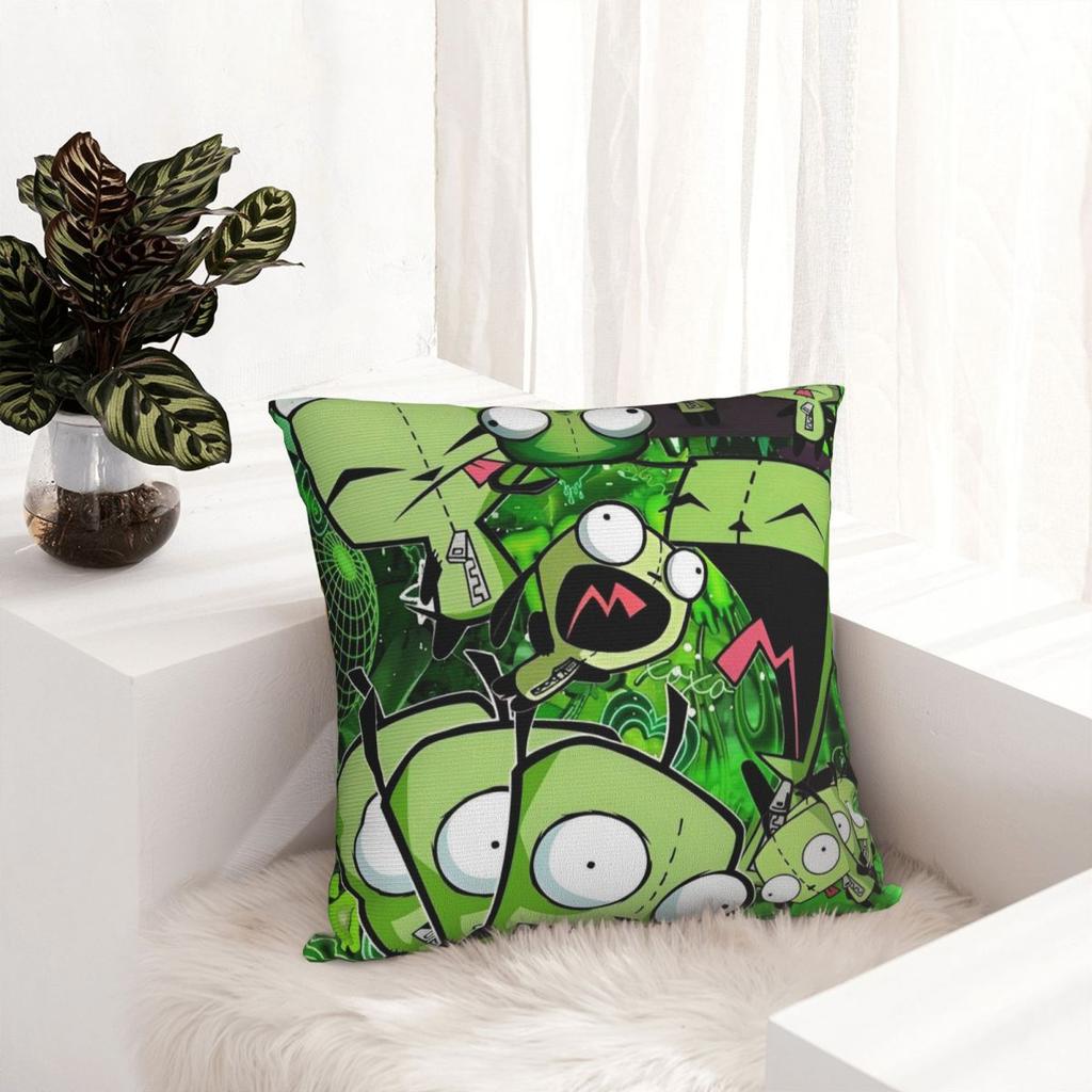 Invaders Zims Gir Cartoon Pillowcase Polyester Cushion Cover Decorations Throw Pillow Case Cover Home Drop Shipping 18'