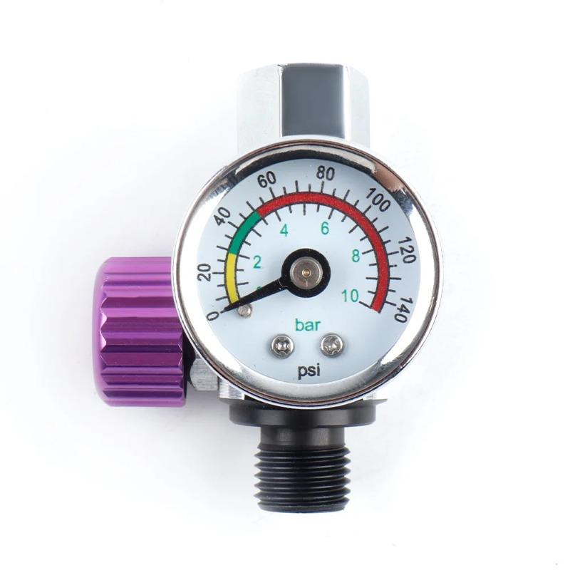 Adjustable Air Pressure Regulator Spray Pneumatic Gun Air Regulator Gauge, G1/4 Universal Interface, for Auto Paint Refinishing