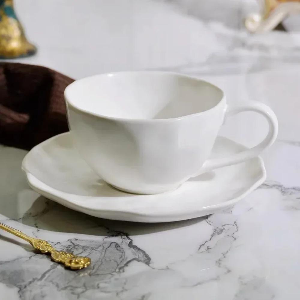 Phnom Penh Keramický šálek na kávu a podšálek Sada Šálky na odpolední čaj Snídaňové šálky Sklenice na vodu pro pár Šálek na mléčný čaj Hrnek na mléko