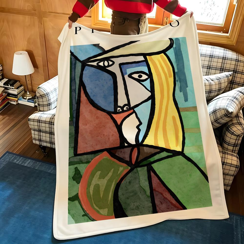 Artist P-Pablo P-Picasso Throw Flannel Cozy Print Blanket, Portable, Durable Machine Washable cute Cool