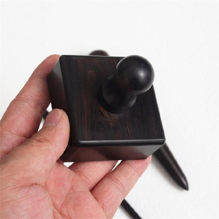 Ebony Wood Leather Edge Burnisher Tool Professional Round Leather Edge Burnisher Tool for Burnishing Leather Hand Making